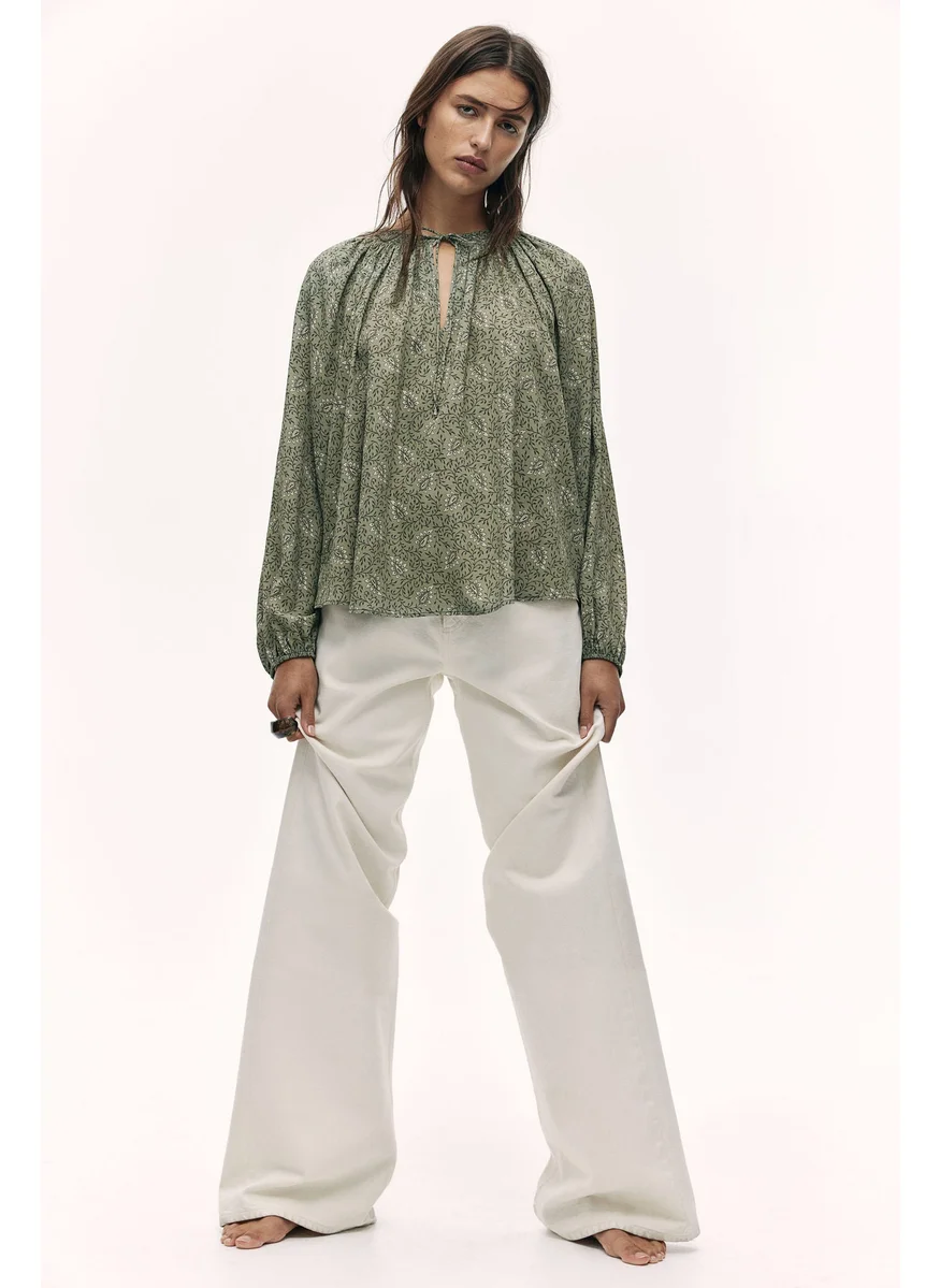 اتش اند ام Oversized Crêpe Blouse