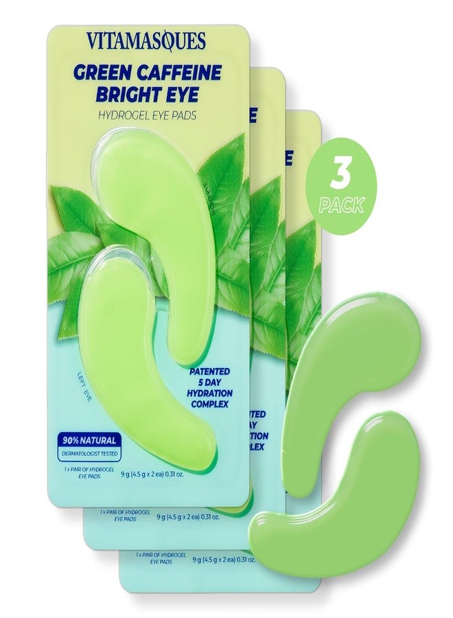 Vitamasques Caffeine Hydrogel Eye Patches for Puffy Eyes and Dark Circles, 5-Day Hydration Complex Under Eye Mask, 3 Pack Gel Eye Patches Korean Skincare Set for Puffiness - Image 1