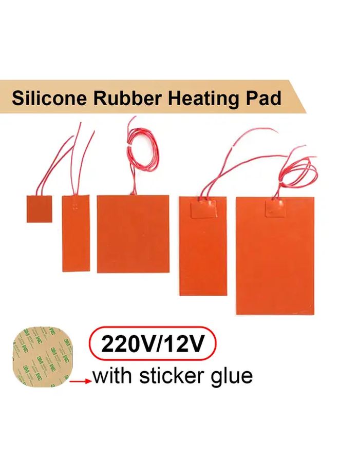12V 220V 150x150mm Silicon Heater Pad For Engine Oil Pan Hydraulic Tank - Image 1