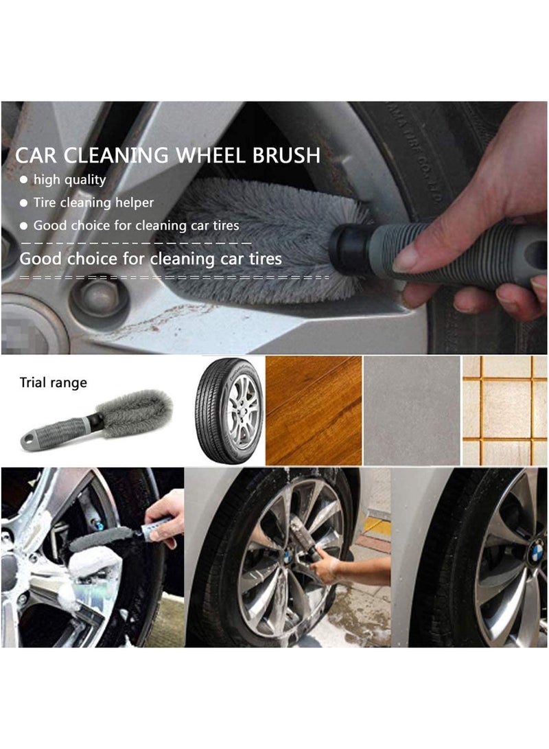 SYOSI Car Wheel Cleaning Brush Kit, Wheel Brush for Car Alloy Wheel and Tyre Brush Cleaning, Rim Cleaner for Your Car, Motorcycle or Bicycle Tire Brush Washing Tool - Image 3