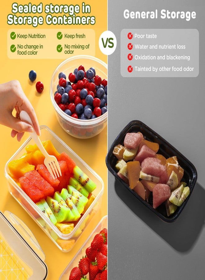JSCARES 40 Piece Food Storage Containers with Lids(20 Containers & 20 Lids), BPA-Free Plastic Food Containers for Kitchen Storage and Organization, Leak Proof Meal Prep Container, Includes Labels & Pen - Image 5