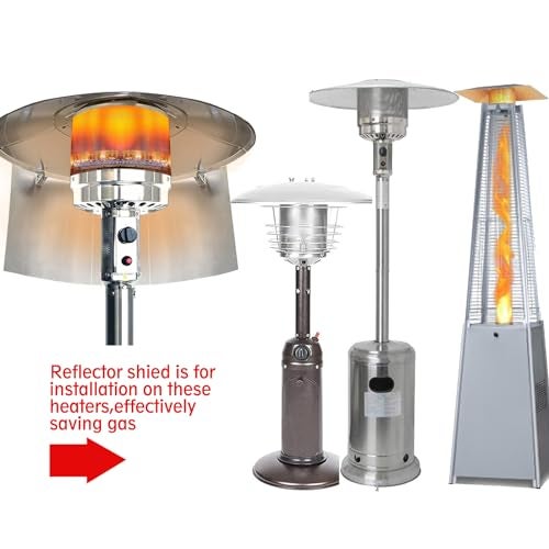 Aihmilcl Outdoor Heaters for Patio Heater Reflector Shield Heat Shield,Portable Foldable Heat Deflector Heater Shield for Outdoor Heat Lamps Propane Heaters Outdoor Patio Heater Parts Patio Accessories - Image 4