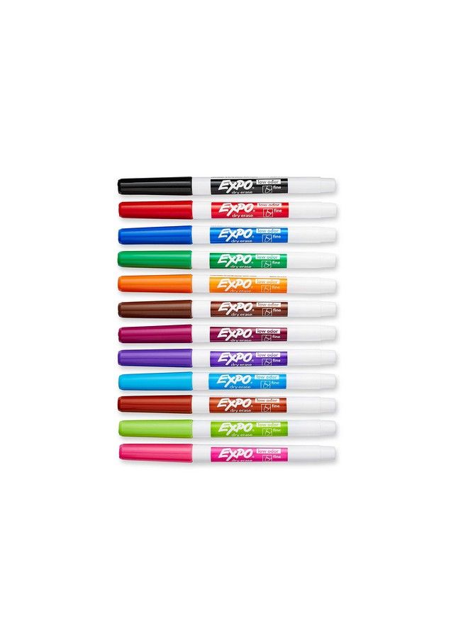 Expo 86603 Low Odor Dry Erase Marker Fine Point Assorted 12/Set - Image 3