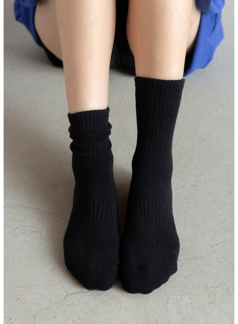 Womens Crew Socks Casual Athletic Gym LightWeight Thin Cotton Socks 5 Pairs - Image 2