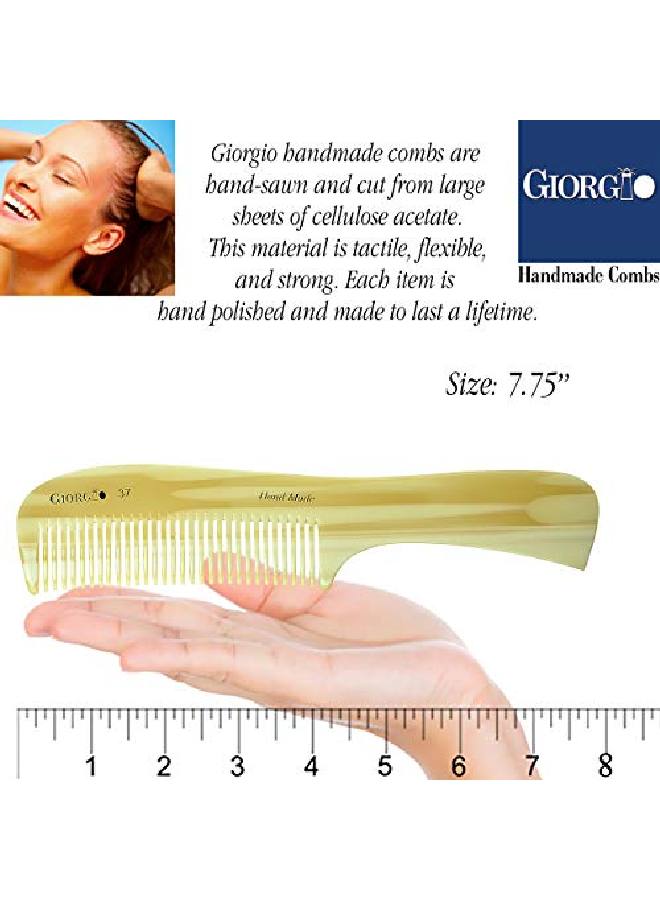 Giorgio G37 Large Coarse Hair Detangling Comb Wide Teeth For Long Thick Curly Wavy Hair Hair Detangler Comb For Wet And Dry Handmade Rake Comb Sawcut From Cellulose Hand Polished Imitation Horn - Image 4