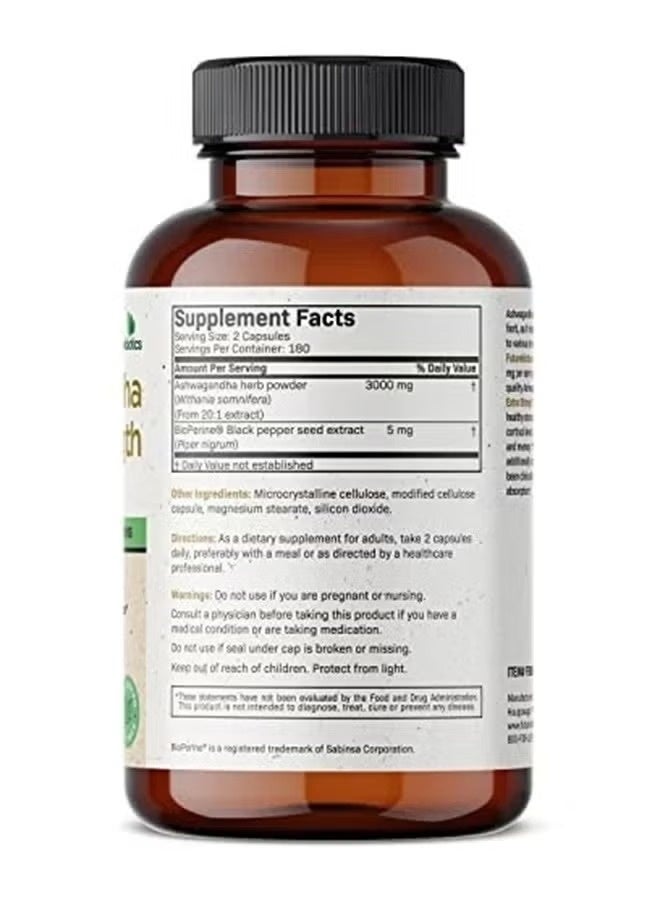 إكسترا كبسولات أشواغاندا الطبيعية – بتركيز عالي 3000 ملغ – لتخفيف التوتر والقلق اليومي – 120 كبسولة - Image 5