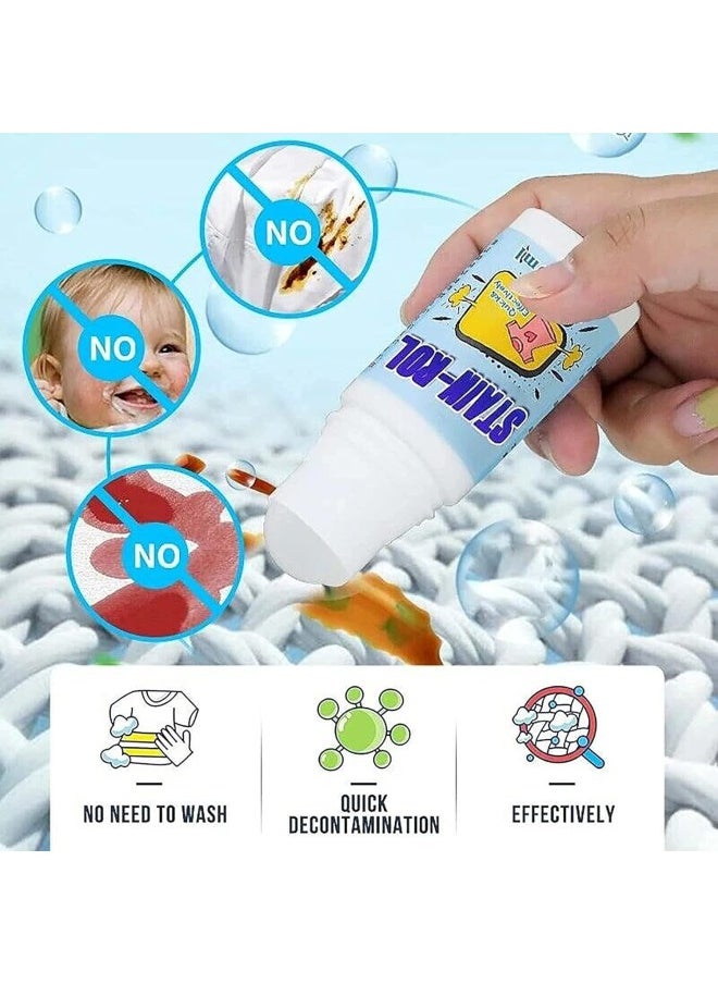 klarako - Kolarmo Clothes Stain Remover Roll Bead Design Ideal for Emergency Stain Removal, Portable No-wash Instant Stain Remover Pen- Decontamination Without Trace Does Not Damage Clothes (3 Pcs) - Image 1