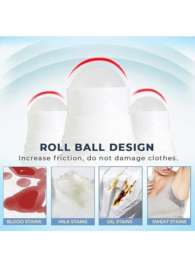 klarako - Kolarmo Clothes Stain Remover Roll Bead Design Ideal for Emergency Stain Removal, Portable No-wash Instant Stain Remover Pen- Decontamination Without Trace Does Not Damage Clothes (3 Pcs) - Image 1
