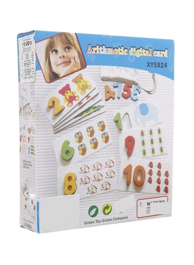 Arithmetic Digital Card Pairing Number and Animal Puzzle Digital Wooden Blocks 