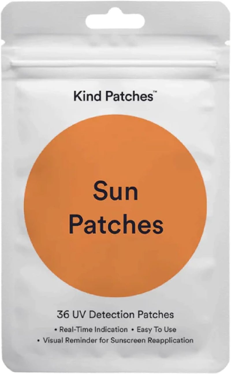 Kind Patches Sun Patches UV Detection Sunscreen Reminder Stickers Botanical PlantBased Formula with UV Reactive Colour Changing Technology 36 Vegan Patches