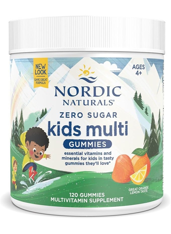 Nordic Zero Sugar Kids Mult Gumis 120S - Image 1