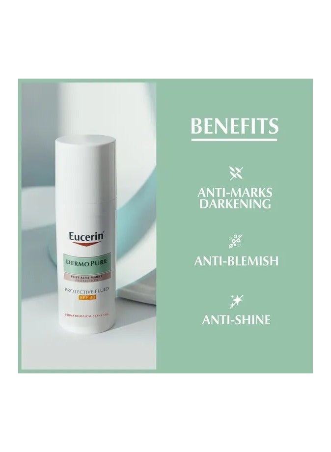 Eucerin DermoPurifyer SPF 30 Protective Fluid for Post-Acne Marks, 50ml - Image 2