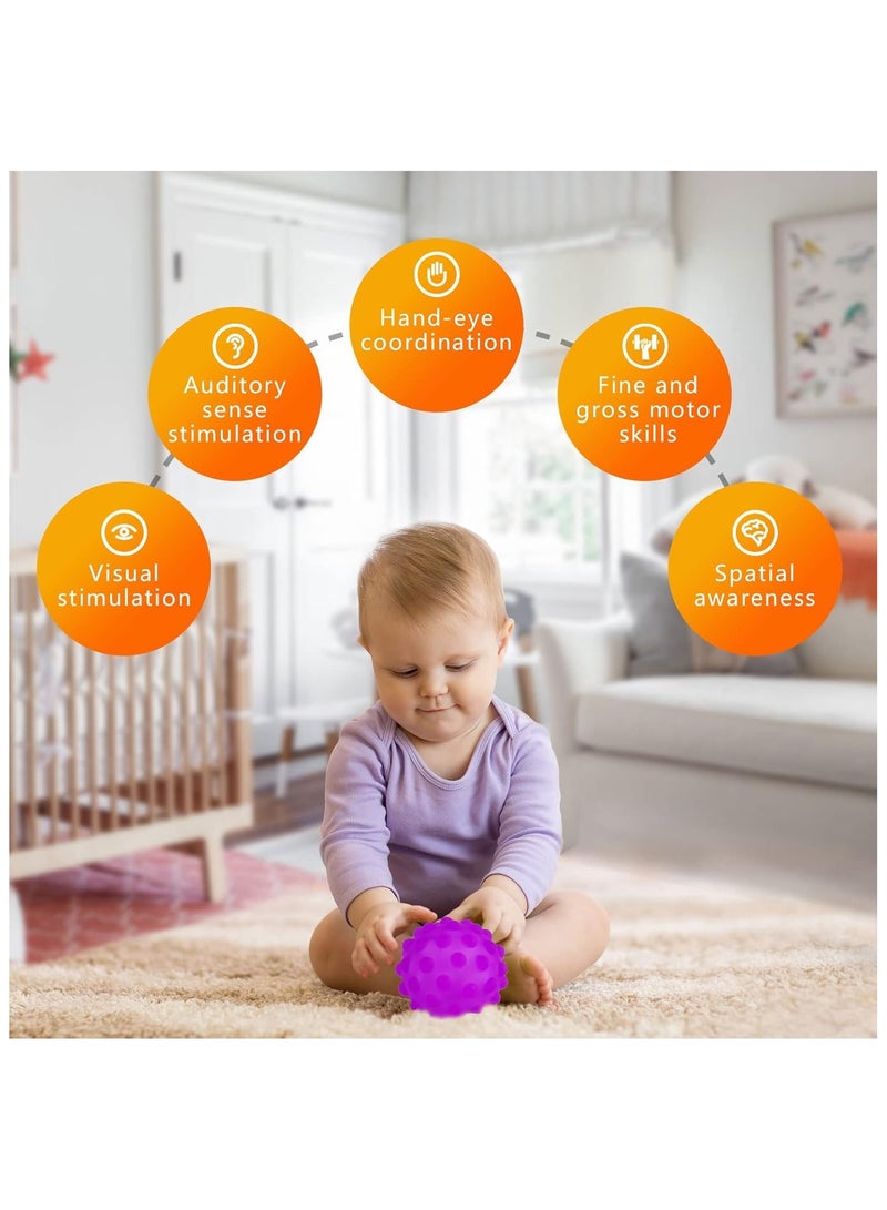 Baby Sensory Ball ,Textured Multi Ball Set Massage Balls Squeezy and Bouncy Fidget Toys,Sensory Toys for Babies 6-12 Months,Montessori Toys for Toddlers Kids(12pcs)  - Image 3