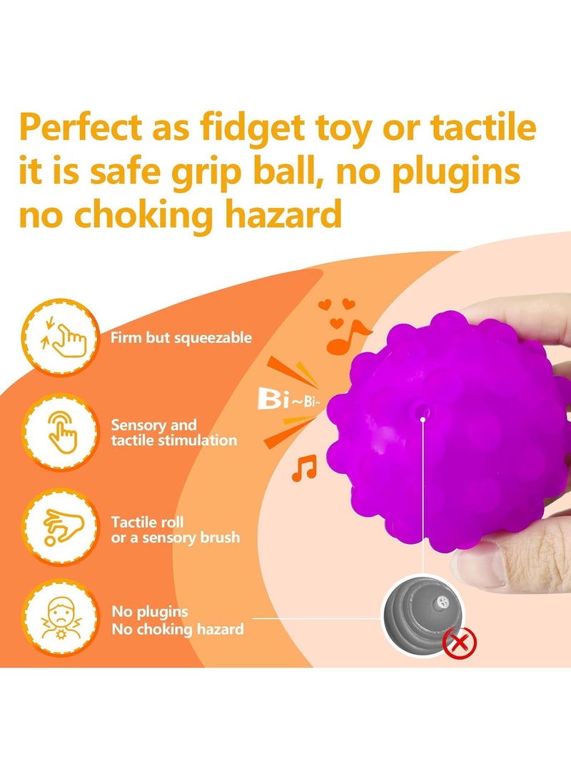 Baby Sensory Ball ,Textured Multi Ball Set Massage Balls Squeezy and Bouncy Fidget Toys,Sensory Toys for Babies 6-12 Months,Montessori Toys for Toddlers Kids(12pcs)  - Image 5