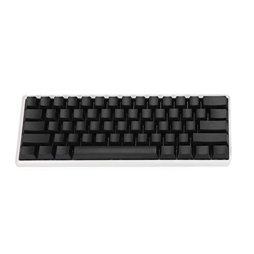 YMDK Blank Thick PBT OEM Profile 61 ANSI Keycaps for MX Switches Mechanical Keyboard (Black)(Only Keycap) - Image 1