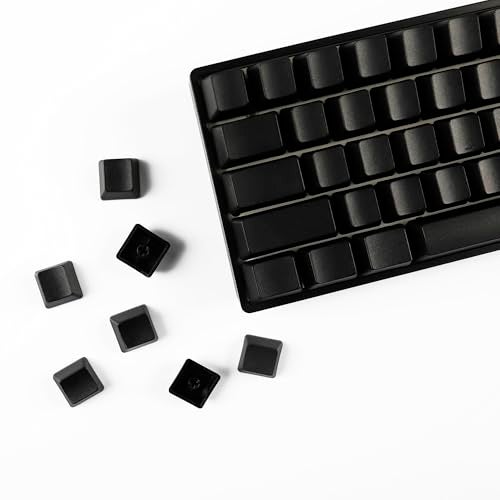 YMDK Blank Thick PBT OEM Profile 61 ANSI Keycaps for MX Switches Mechanical Keyboard (Black)(Only Keycap) - Image 3