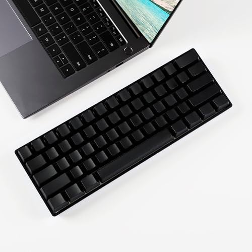 YMDK Blank Thick PBT OEM Profile 61 ANSI Keycaps for MX Switches Mechanical Keyboard (Black)(Only Keycap) - Image 4