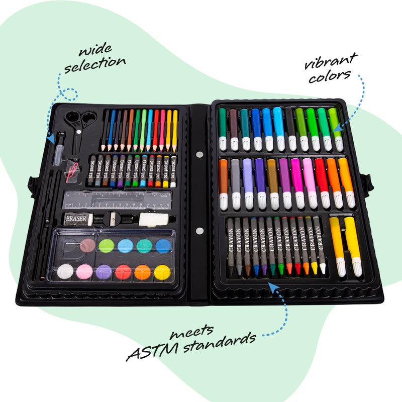 ArtCreativity Art Supplies Kit for Kids (101-PCS) â€“ Crayons, Markers, Pencils, Watercolors & Coloring Book â€“ Beginner Art Set & Creative Gift for Boys & Girls - Image 5