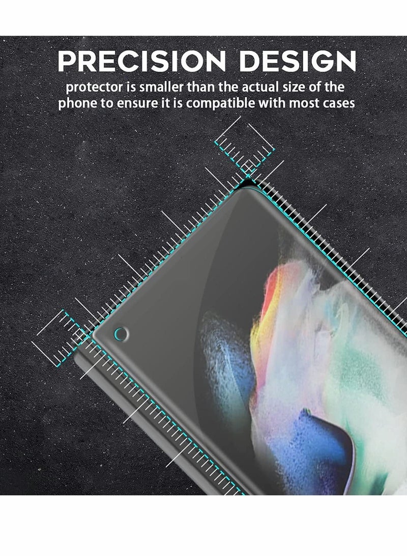 Zikra حماية شاشة لجهاز سامسونج جالاكسي زد فولد 4 5G، فيلم شفاف عالي الدقة تغطية كاملة مضاد للفقاعات حساس للمس سهل التركيب مضاد للخدش حماية ناعمة (3 مجموعات) - Image 4