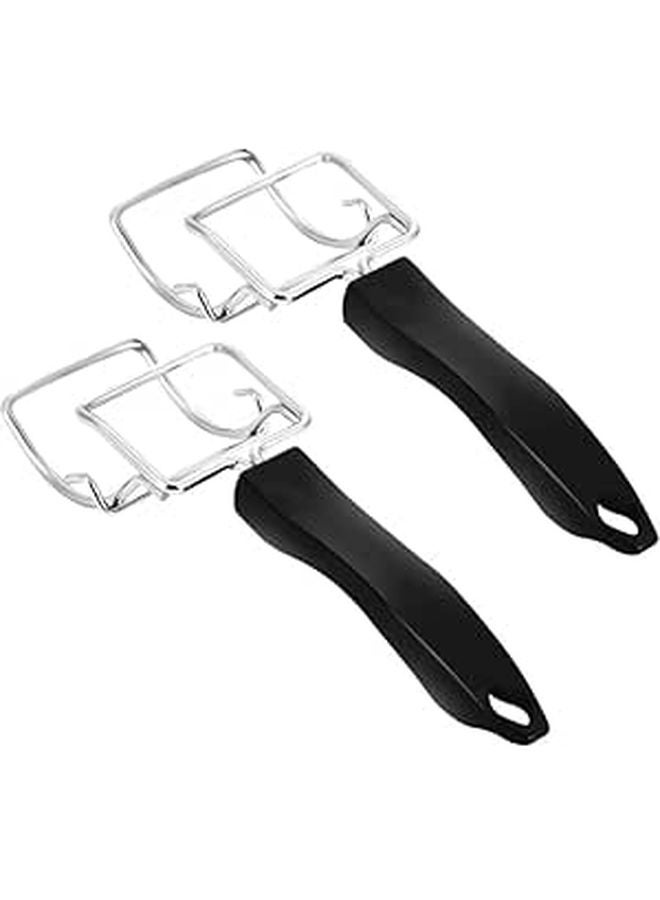 2Pcs Stainless Steel Oven Grill Extractor Clips And Tray Handle Set - Image 1
