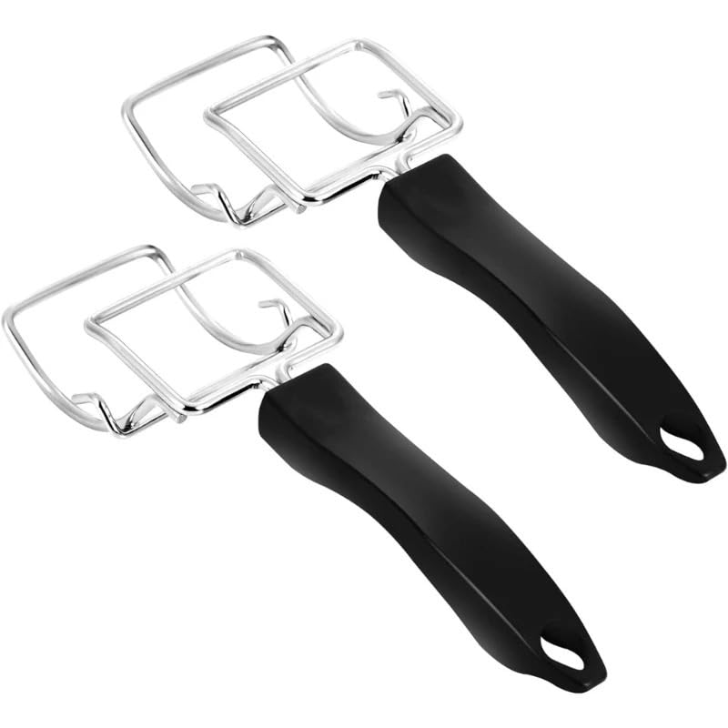 2Pcs Stainless Steel Oven Grill Extractor Clips And Tray Handle Set - Image 2