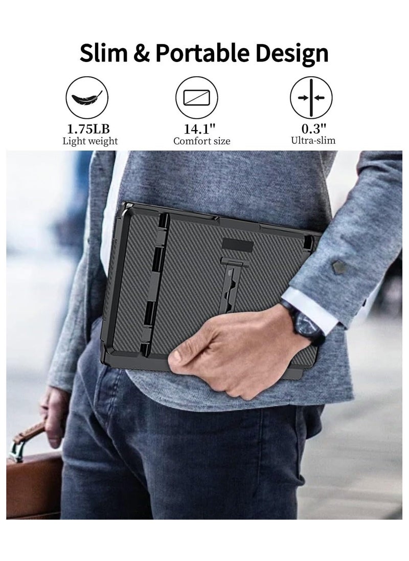 V2COM - 14 Laptop Screen Extender, 1080P FHD Portable Monitor for Laptop USB C HDMI, Plug-Play Laptop Monitor Extender for 13'' -17.3'' Laptops, Compatible for Mac/Wins/Android/Switch - Image 1