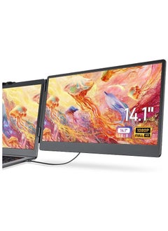 14 Laptop Screen Extender, 1080P FHD Portable Monitor for Laptop USB C HDMI, Plug-Play Laptop Monitor Extender for 13'' -17.3'' Laptops, Compatible for Mac/Wins/Android/Switch