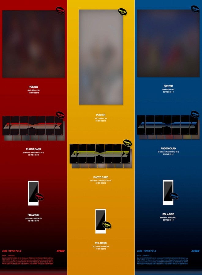 ATEEZ - ZERO : FEVER Part.2 (6th Mini Album) Album+Folded Poster+Extra Photocards Set (Z ver.) - Image 5