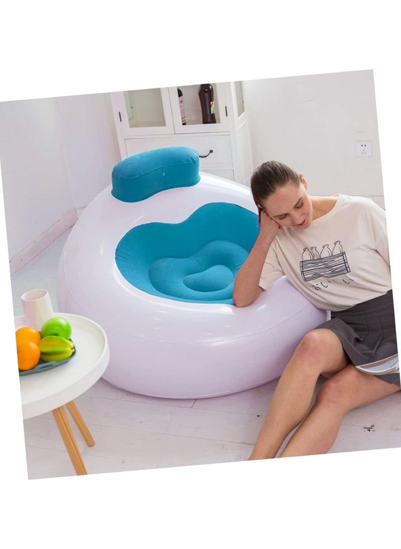 Huitich - Inflatable Lounge Chair with Backrest Blue - Image 1