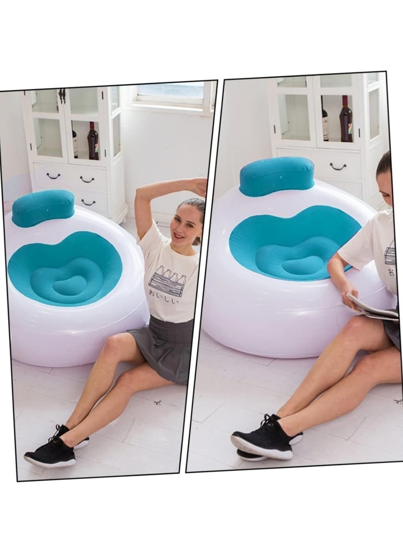 Huitich - Inflatable Lounge Chair with Backrest Blue - Image 1