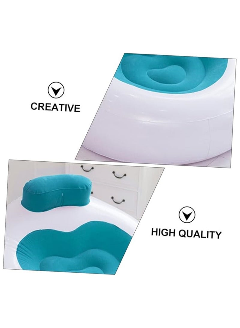 Huitich - Inflatable Lounge Chair with Backrest Blue - Image 1