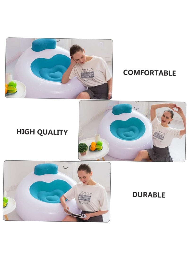 Huitich - Inflatable Lounge Chair with Backrest Blue - Image 1