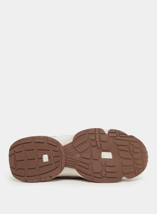 Styli Styli Textured Chunky Sole Lace Up Sneakers
