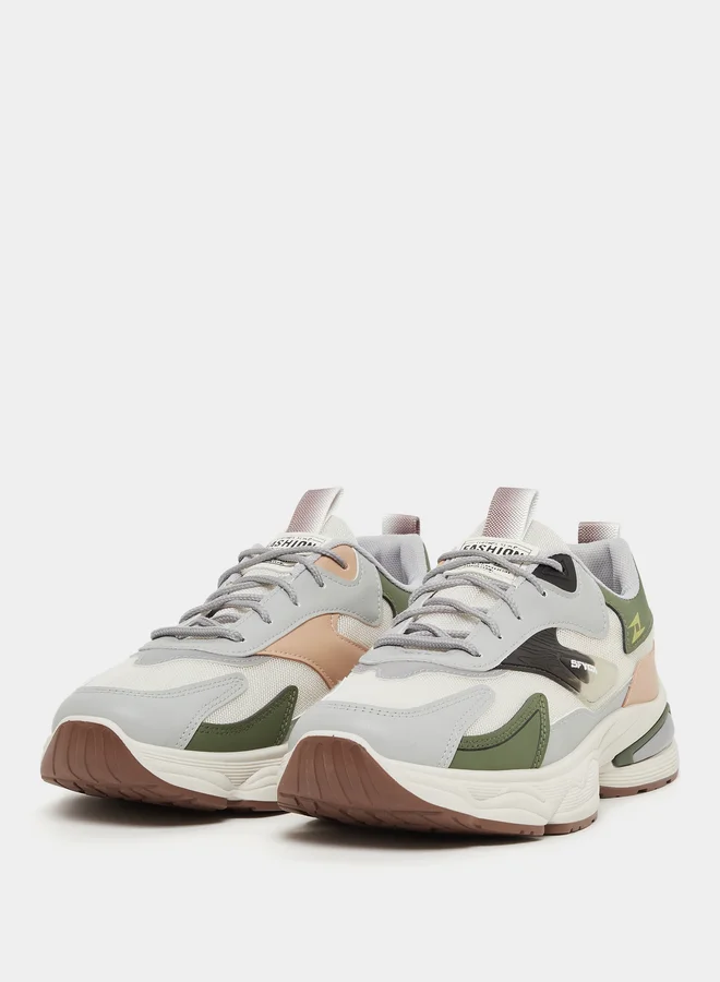 Styli Styli Textured Chunky Sole Lace Up Sneakers