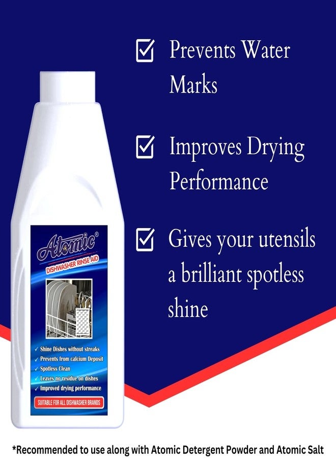 Atomic Dishwasher Rinse Aid Starter Combo Pack OF 3-400ml Each For Shine & Dry Dishes - Image 3