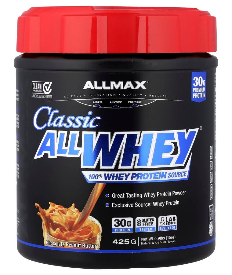 Allmax CLASSIC ALLWHEY® 100% Whey Protein Source Chocolate Peanut Butter 0.9 lbs (425 g)