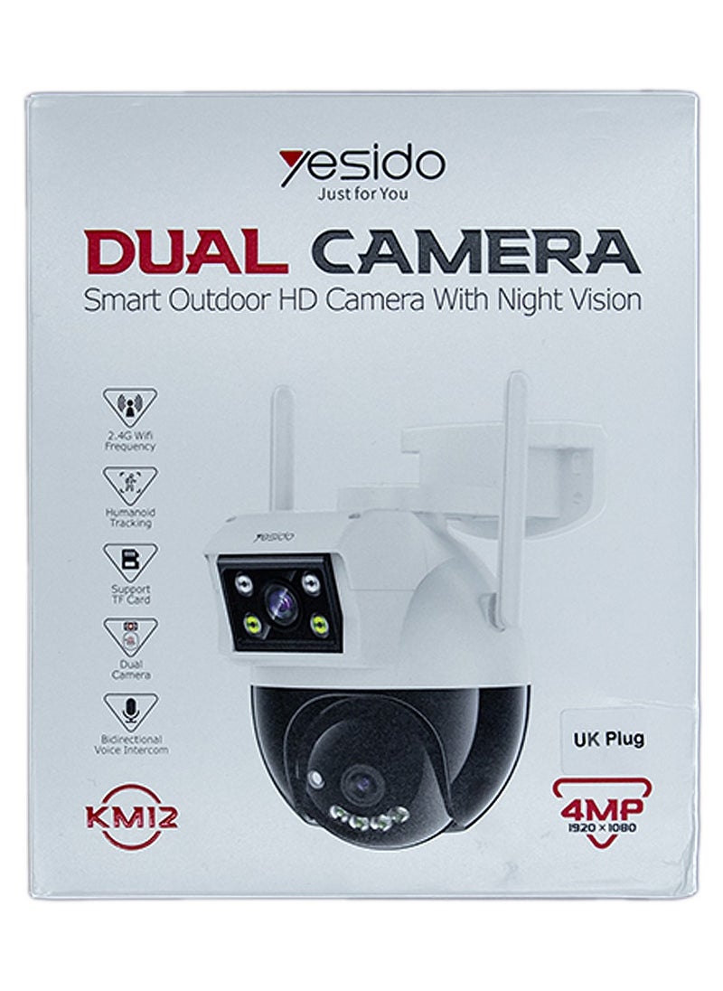 Yesido Dual Camera | Smart Outdoor HD Camera With Night Vision | 4 Mega Pixels | 1920x1080 Resolation  - Image 5