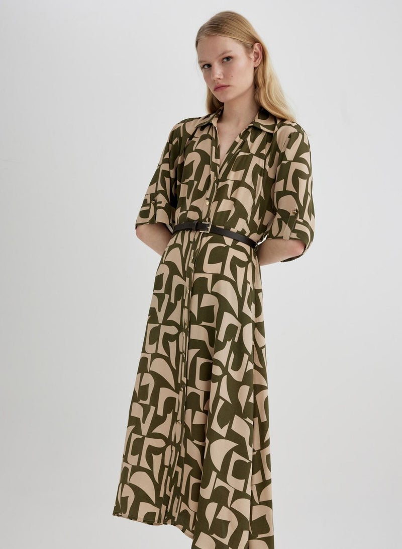 DeFacto Abstract Print Dress  - Image 3