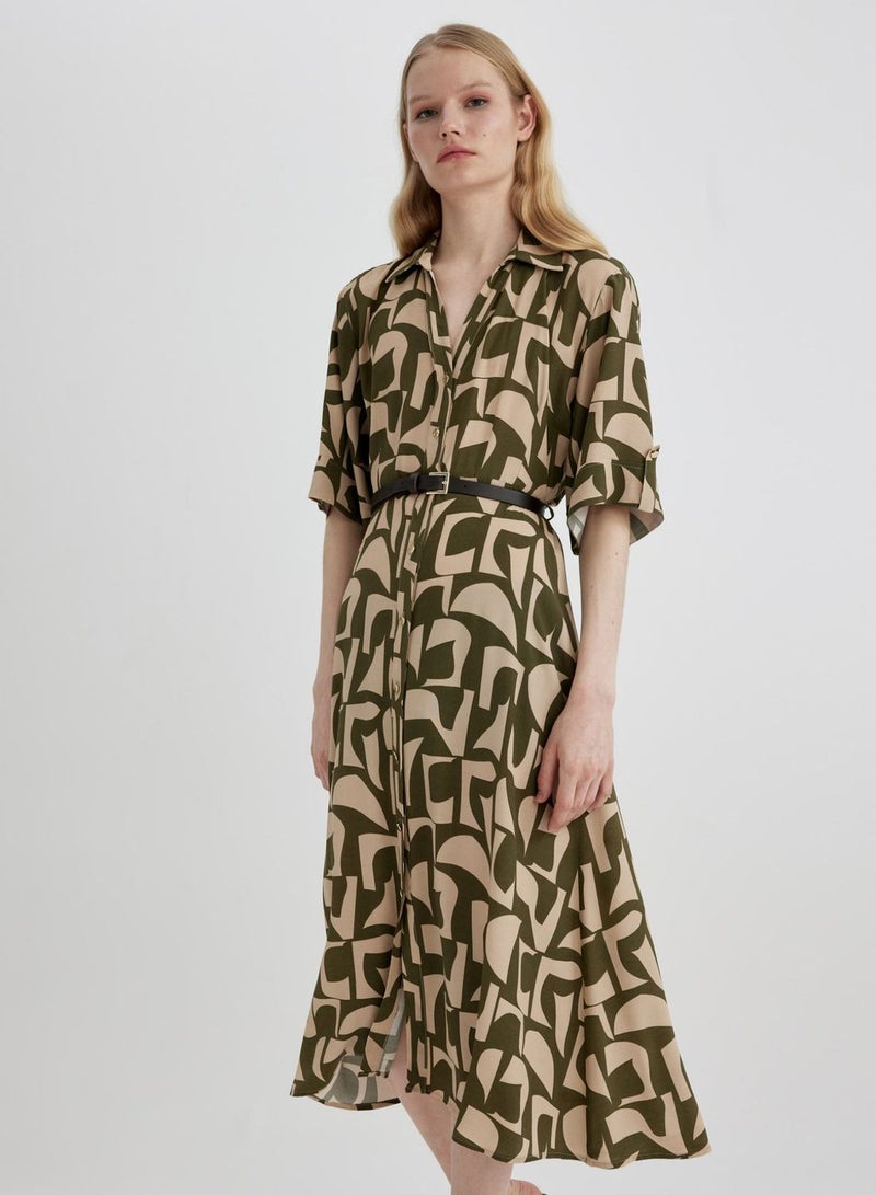 DeFacto Abstract Print Dress  - Image 1