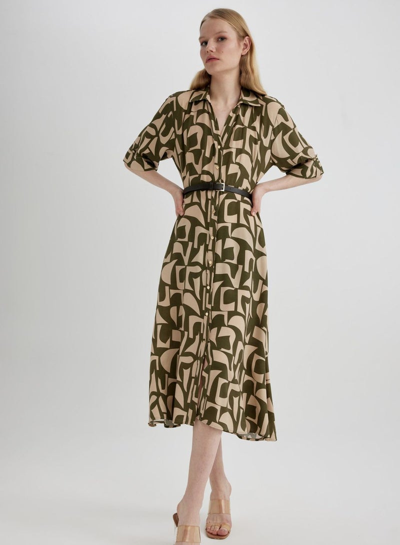 DeFacto Abstract Print Dress  - Image 5