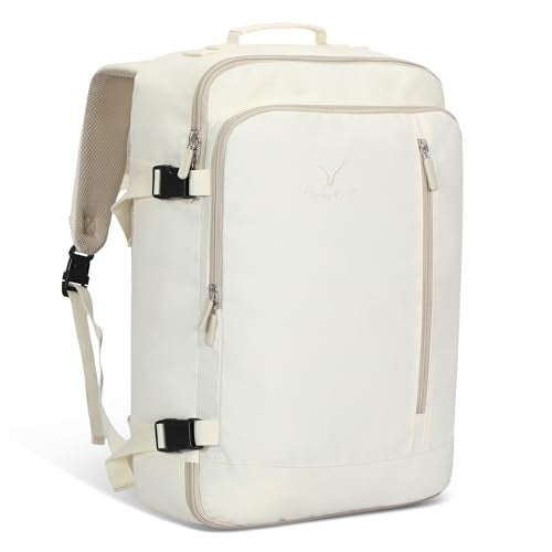 Hynes Eagle Carry on Backpack 38L Large Travel Backpack for Women Flight Approved Weekender Bag Laptop Backpack Men 15 inches Beige - Image 1