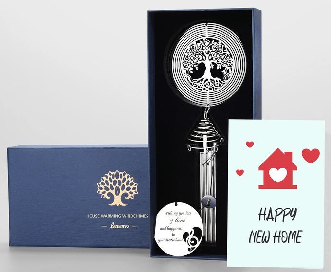 HOUSEWARMING WIND CHIME WITH TREE OF LIFE WIND SPINNER HOUSEWARMING GIFTS FOR NEW HOUSE HOUSE WARMING GIFT IDEAS FOR NEW HOMEOWNERS HOUSE WARMING GIFTS NEW HOME COUPLE