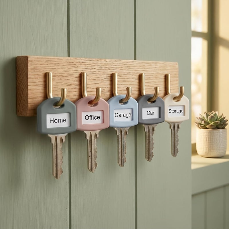 20 Pcs Silicone Key Caps Set With Label Key Tags Color Coded Key Head Protector Covers Identification Label System For Home Office House Keys - Image 4