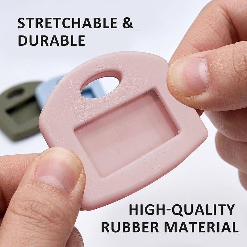 20 Pcs Silicone Key Caps Set With Label Key Tags Color Coded Key Head Protector Covers Identification Label System For Home Office House Keys - Image 5