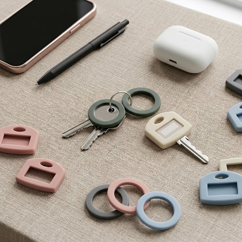 20 Pcs Silicone Key Caps Set With Label Key Tags Color Coded Key Head Protector Covers Identification Label System For Home Office House Keys - Image 2