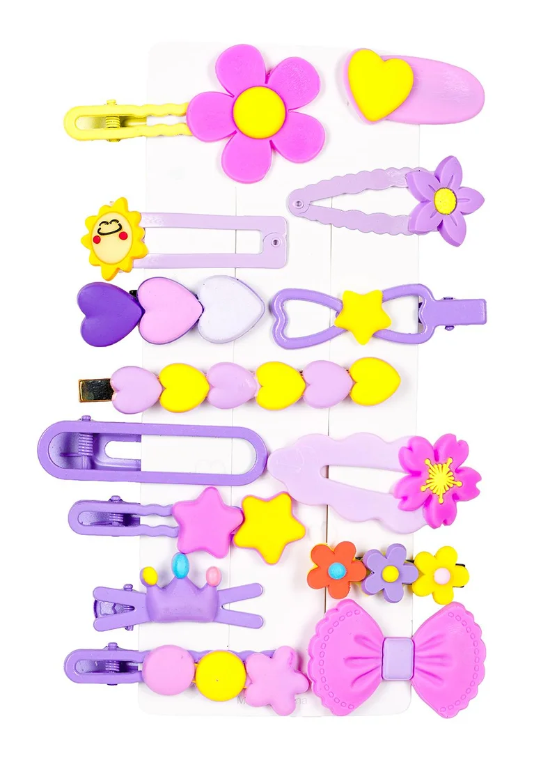 بيبي كلو Girls Tip Top Hair Clips Set 15