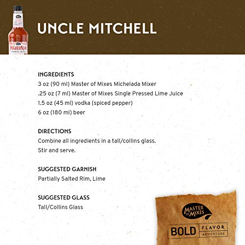 Master of Mixes Michelada Drink Mix, Ready To Use, 1 Liter Bottle (33.8 Fl Oz), Pack of 3 - Image 5