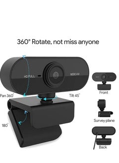 NAMA A03 Full HD Webcam 1080p /30fps – 2MP , Built-in Dual Microphone | Black  - Image 2