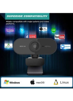 NAMA A03 Full HD Webcam 1080p /30fps – 2MP , Built-in Dual Microphone | Black  - Image 5