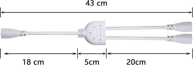 SinLoon T5 T8 LED Splitter Cable 3Pins LED Wire Connector 2 Way Splitter Extension Cord for Ceiling Lights LED Tube Lamp Holder Socket1to 2 - Image 4